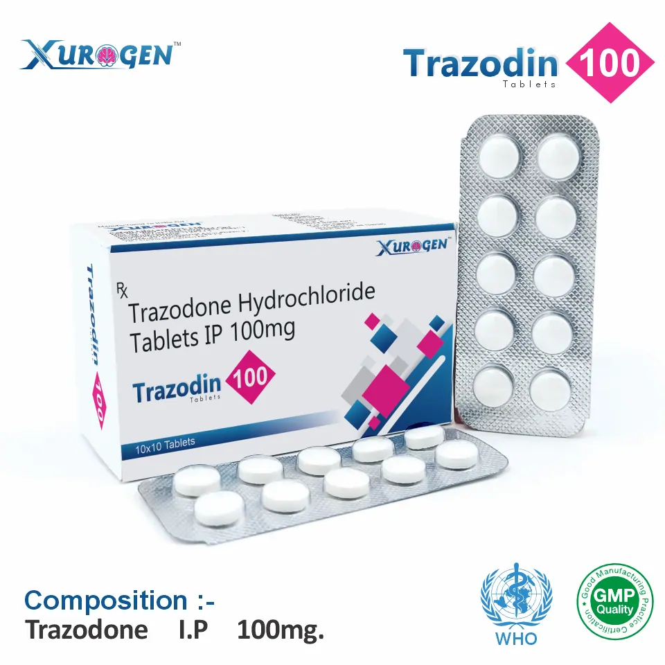 Trazodone 100mg Tablet from Top Pharma Company in India